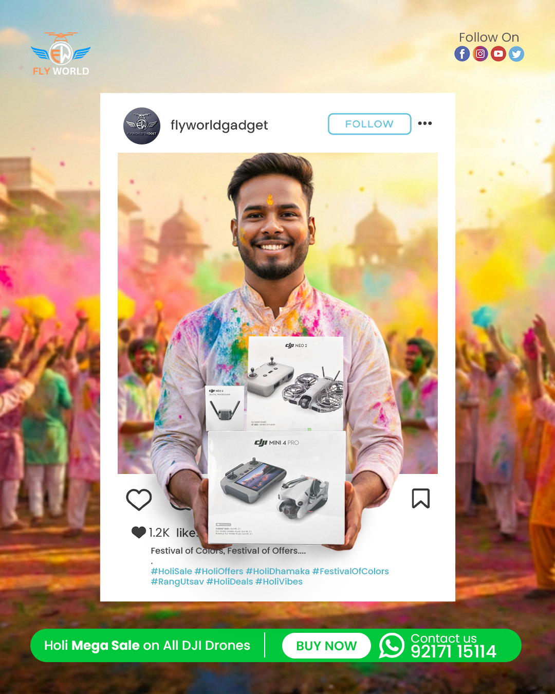Holi Offer Poster
